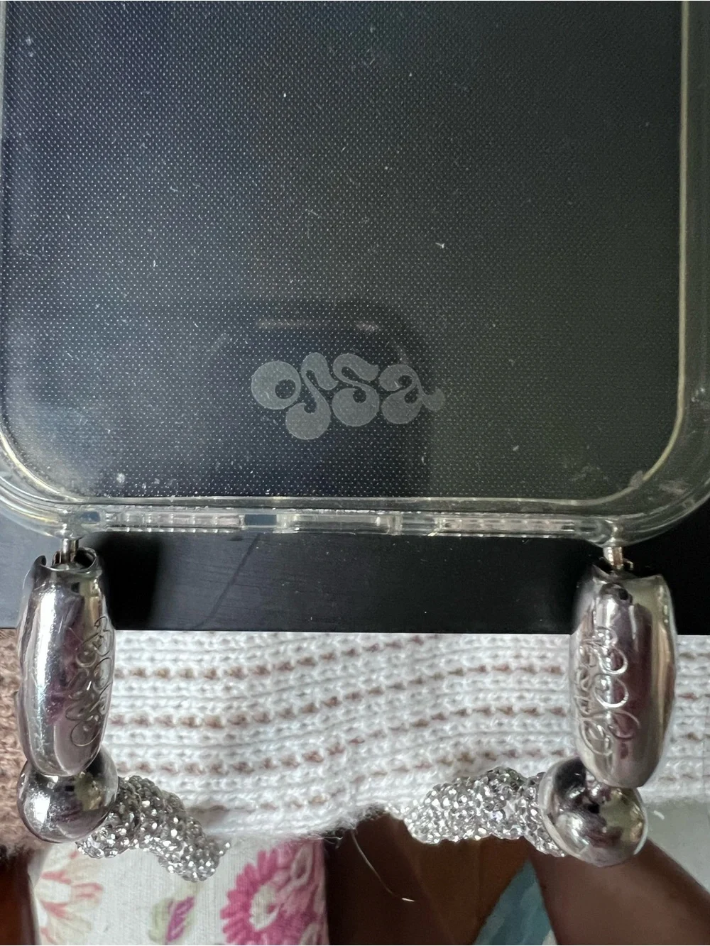 Ossa phone case 🪩 and beaded wristlet